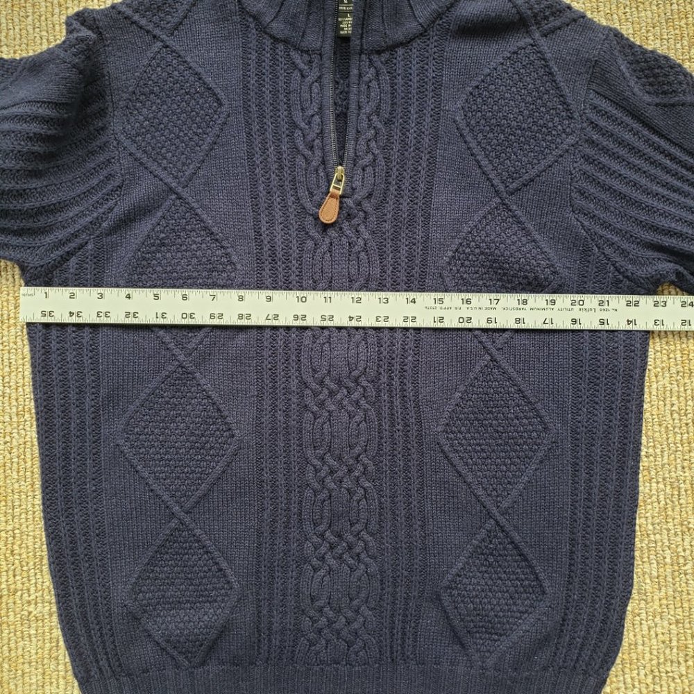 SOLD ๐ Lambs Wool Chunky Knit Fisherman Sweater Men's Large - Picture 5 of 9